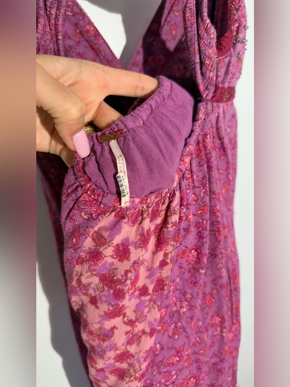 Free People Forever Time Dress Magenta Floral Slip Dress - Picture 10 of 12